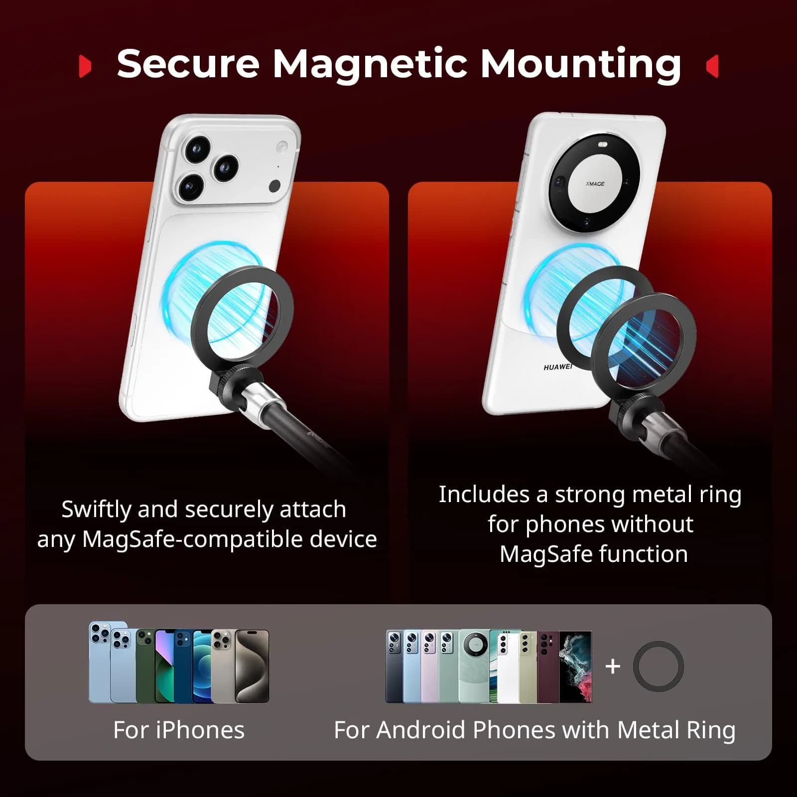 SMALLRIG 11'' Articulating Magic Arm with Phone Mount for Cameras, Lights, Monitors - view 2