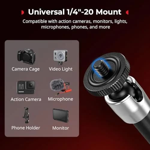 SmallRig Magnetic Magic Arm Clamp with Crab Clamp, 11" (27.7cm) | Mounts Phones, Cameras, Lights thumbnail 3