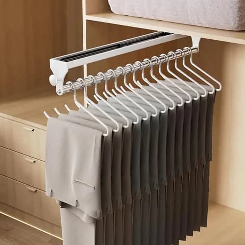 CICUFY Pull Out Closet Rod 40cm (15.7 inch) | Smooth Operation for Trousers & Coats thumbnail 1