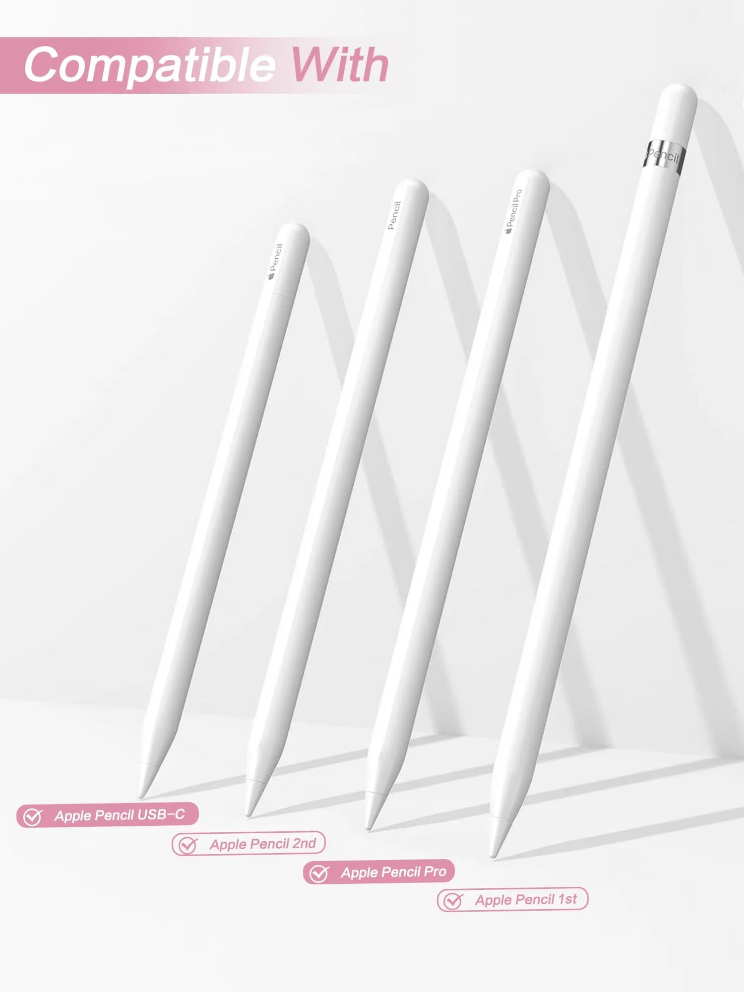 Paiholy Upgraded 6 Pack Apple Pencil Tips Replacement with Clear Case, No Wear Out Fine Point Precise Control Metal Pencil Nibs Compatible with Apple Pencil 1st Gen/2nd Gen/USB C/iPad Pro Pencil (6 Pack, Pink) - view 5