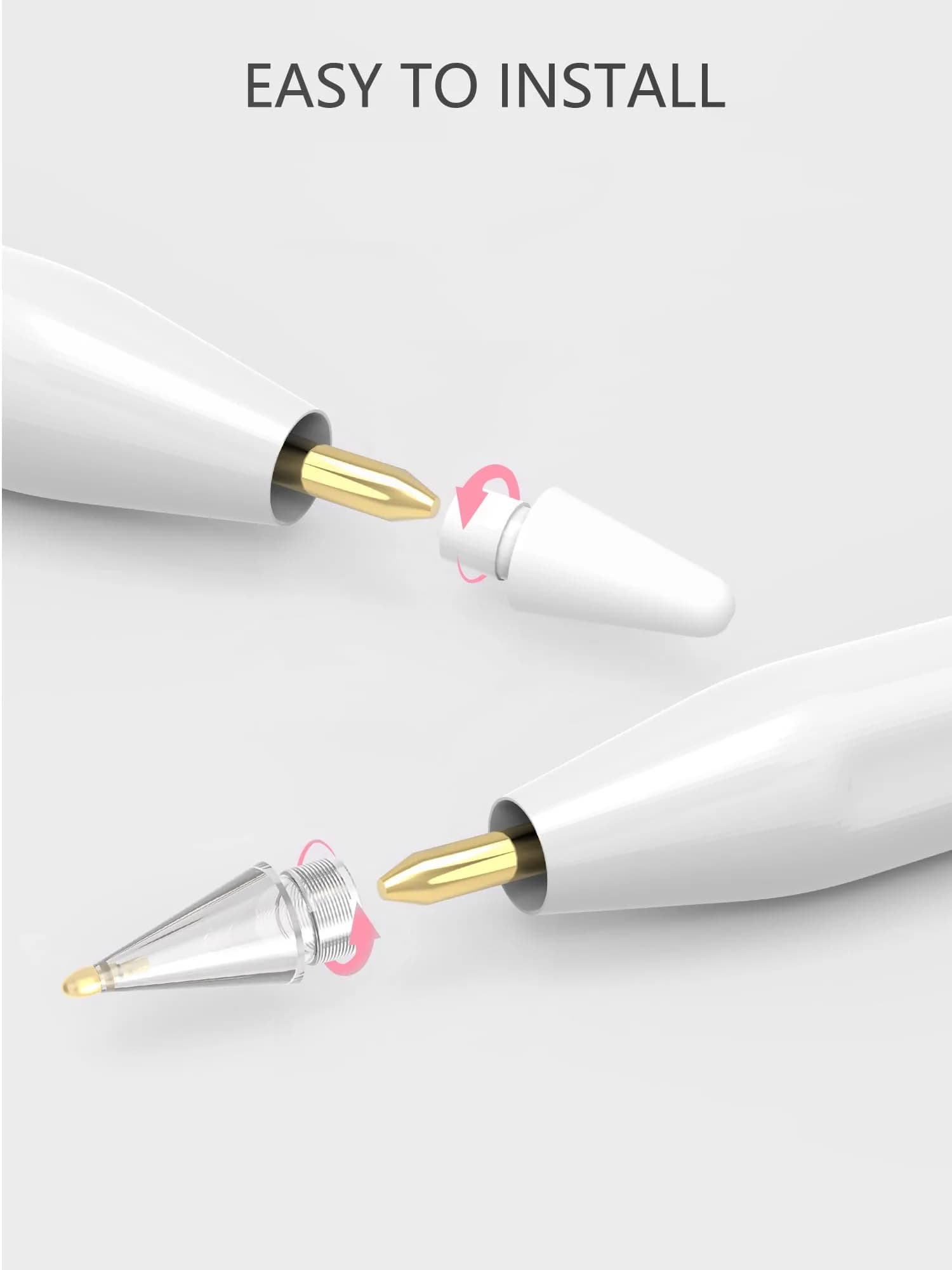 Paiholy Upgraded 6 Pack Apple Pencil Tips Replacement with Clear Case, No Wear Out Fine Point Precise Control Metal Pencil Nibs Compatible with Apple Pencil 1st Gen/2nd Gen/USB C/iPad Pro Pencil (6 Pack, Pink) - view 6