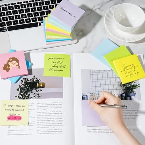 YEECOK 18-Pack Sticky Notes 3x3 inch, 9 Pastel Colors | Bulk Pack Self-Stick Note thumbnail 5