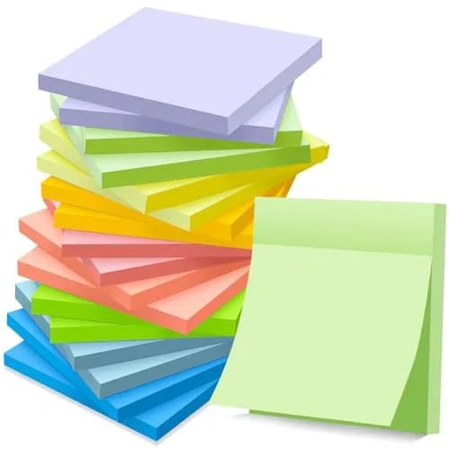 YEECOK 18-Pack Sticky Notes 3x3 inch, 9 Pastel Colors | Bulk Pack Self-Stick Note thumbnail 1
