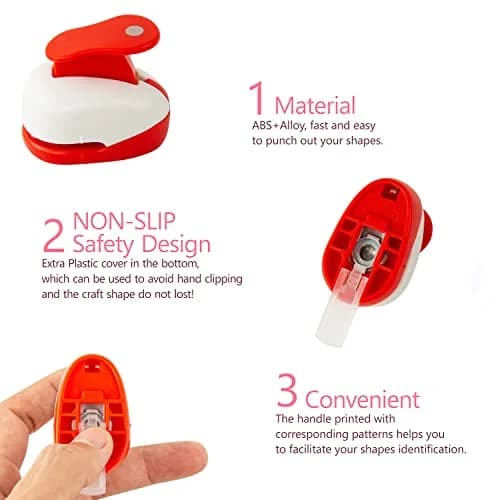 QIQQIKIN Circle Paper Punch Set - 3mm, 6mm, 9mm | 3-Piece Multicolor Set with Non-Slip Base thumbnail 3