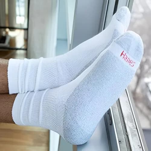 Hanes Double Tough Crew Socks 14-Pack | Moisture Wicking, Cushioned, Odor-Fighting thumbnail 2