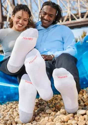 Hanes Double Tough Crew Socks 14-Pack | Moisture Wicking, Cushioned, Odor-Fighting thumbnail 3
