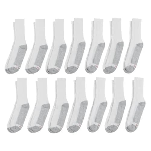 Hanes Double Tough Crew Socks 14-Pack | Moisture Wicking, Cushioned, Odor-Fighting thumbnail 4