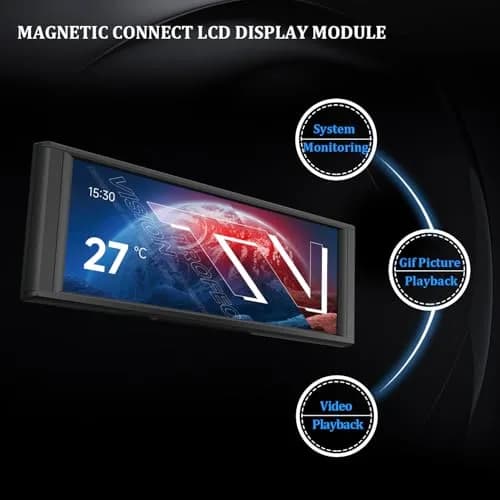 Thermalright Trofeo Vision LCD Black Edition Monitor | 6.86-inch Full-Color LCD Display with DIY Themes thumbnail 4