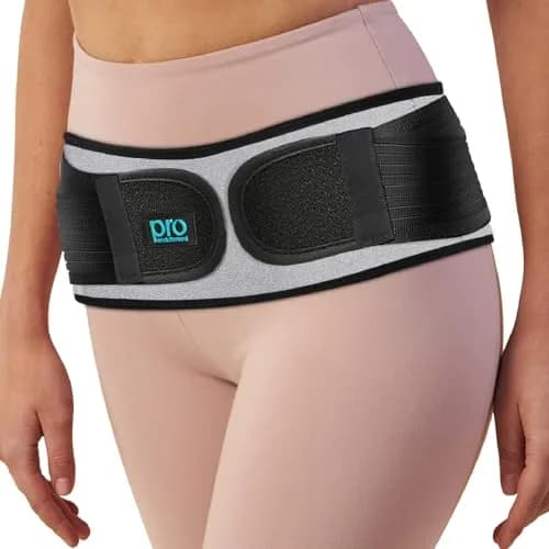 Pro Enrichment SI Joint Hip Belt for Women & Men - Gray, Regular (44 inch / 111.76 cm Belt Length, 4 inch / 10.16 cm Belt Width) | USA Patented Support for Hip & Lower Back Pain thumbnail 1