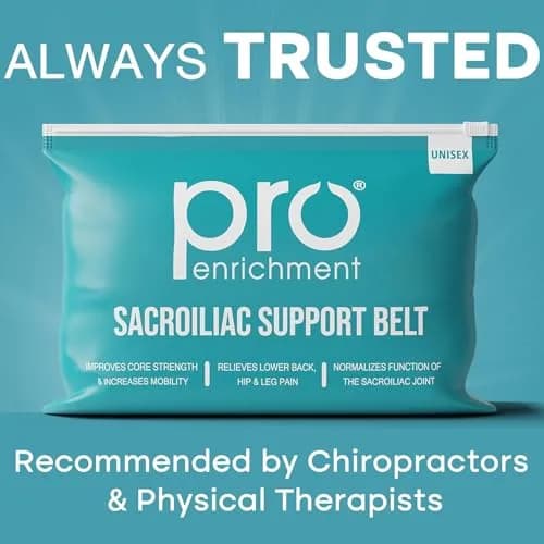 Pro Enrichment SI Joint Hip Belt for Women & Men - Gray, Regular (44 inch / 111.76 cm Belt Length, 4 inch / 10.16 cm Belt Width) | USA Patented Support for Hip & Lower Back Pain thumbnail 9