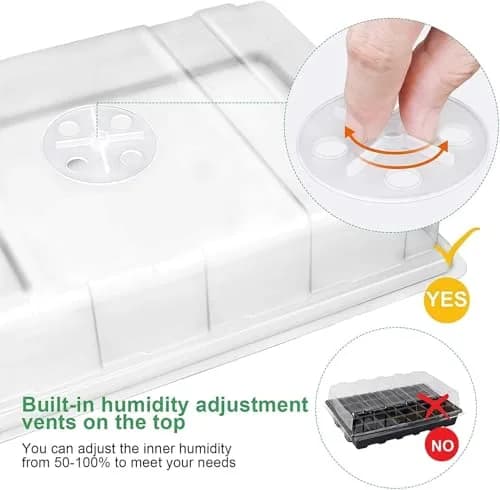 MIXC 10Pack Seed Starter Tray, 400Cell Mini Propagator Greenhouse Grow Kit | Space-Saving, Adjustable Humidity Control thumbnail 5