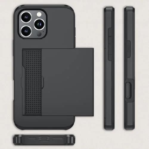 Qinmay Compatible with iPhone 16 Pro Case with Card Holder | Heavy Duty Shockproof Wallet Cover thumbnail 6