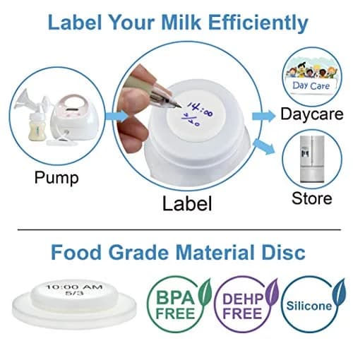 Maymom Write & Reuse Baby Bottle Labels 6 Count (Pack of 6) | Leak-Proof Sealing Disc for Philips Classic Bottles thumbnail 5