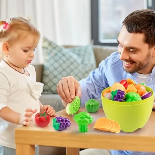 Funpynani 100-Piece Kitchen Playset with Apple Storage | Realistic Pretend Cooking Toy for Toddlers (White) thumbnail 6