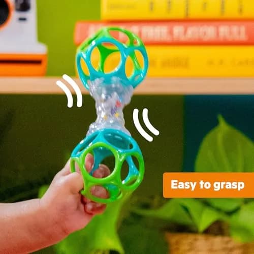 Bright Starts Wobble & Rattle Gift Set 2-Pack Baby Toys | BPA-Free, Hypoallergenic, Soft Cotton, Natural Ingredients thumbnail 5