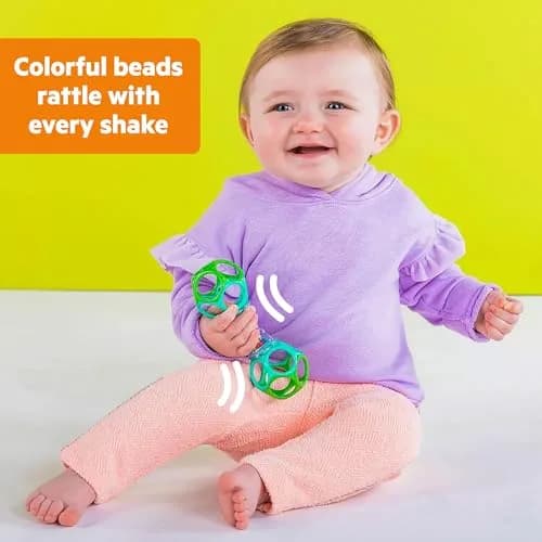 Bright Starts Wobble & Rattle Gift Set 2-Pack Baby Toys | BPA-Free, Hypoallergenic, Soft Cotton, Natural Ingredients thumbnail 3