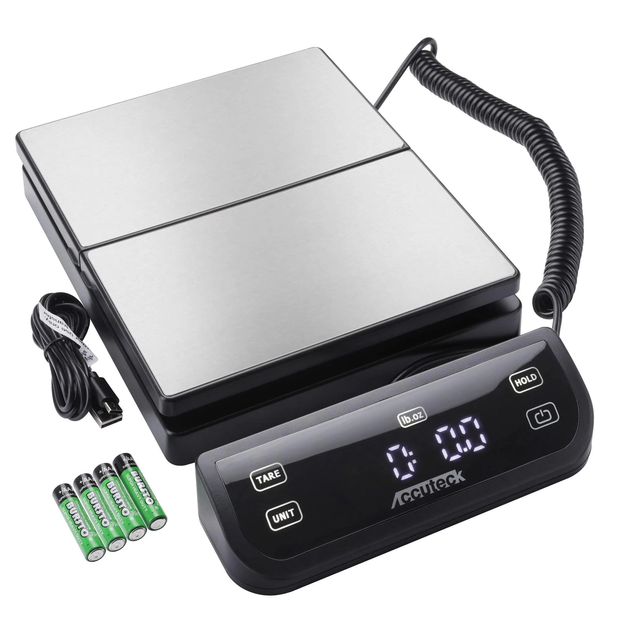 Accuteck Weigh Scale 150LB Stainless Steel Touch Screen | High Precision Postal & Shipping Scale