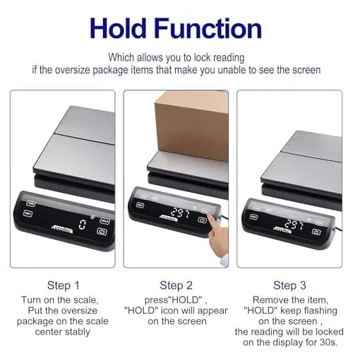Accuteck Weigh Scale 150LB Stainless Steel Touch Screen | High Precision Postal & Shipping Scale thumbnail 4
