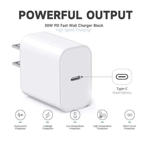CYQAPC 5V 30W USB Type C Wall Fast Charger Adapter | Compatible with iPhone, Samsung, AirPods, iPad, Android Devices thumbnail 2