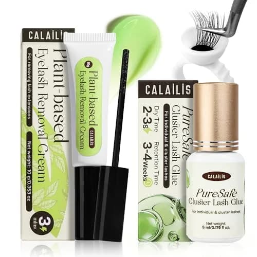 CALAILIS Lash Cluster Glue & Remover Kit | Fast Drying 2-3s, 4+ Weeks Hold, Waterproof, Aloe Vera Scent thumbnail 1