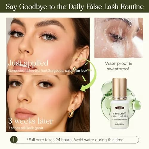 CALAILIS Lash Cluster Glue & Remover Kit | Fast Drying 2-3s, 4+ Weeks Hold, Waterproof, Aloe Vera Scent thumbnail 3