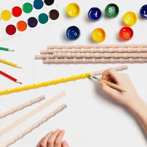 Coowayze Gourd Wood Trim Molding Decorative 12 PCS 40cm (15.8 inch) | Half Bead Design for Furniture & Walls thumbnail 5