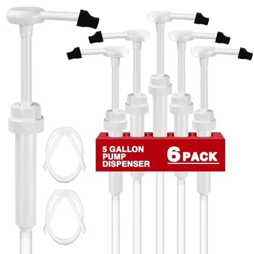 DupakSYS 6 Pack 1 oz Pump Dispenser with 50cm Extended Tube | Fits 5 Gallon Jugs thumbnail 1