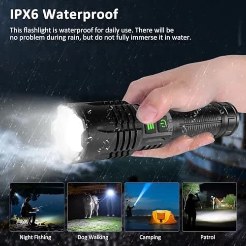 LUXNOVAQ 2-in-1 UV & LED Flashlight 30W, 19.2cm (7.56in) | Rechargeable, Zoomable, IPX6 Waterproof thumbnail 7