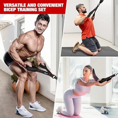 HOXWC Resistance Bands Heavy Exercise Bands with Handles | Home Gym Strength Training (Resistance Bands Workout Equipment) thumbnail 5