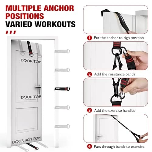 HOXWC Resistance Bands Heavy Exercise Bands with Handles | Home Gym Strength Training (Resistance Bands Workout Equipment) thumbnail 7