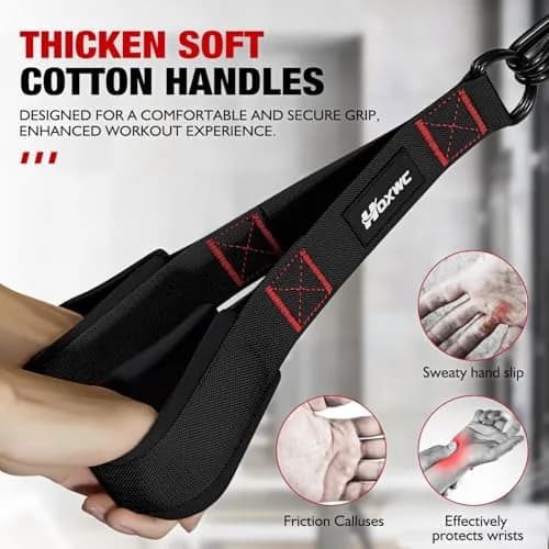 HOXWC Resistance Bands Heavy Exercise Bands with Handles | Home Gym Strength Training (Resistance Bands Workout Equipment) thumbnail 2