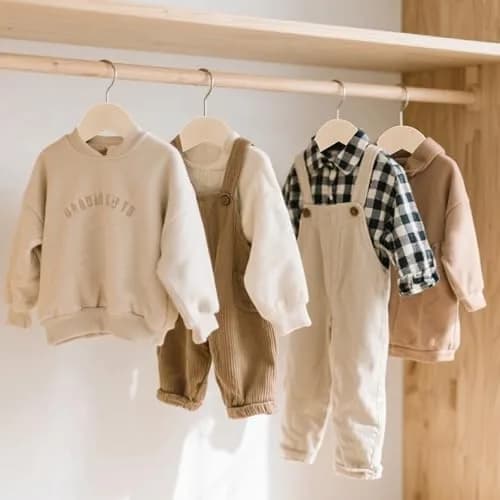 BP4U Kids Wooden Hangers with Pants Bar, Natural, 24-Pack | Space-Saving Child-Size Wooden Closet Organizers thumbnail 7