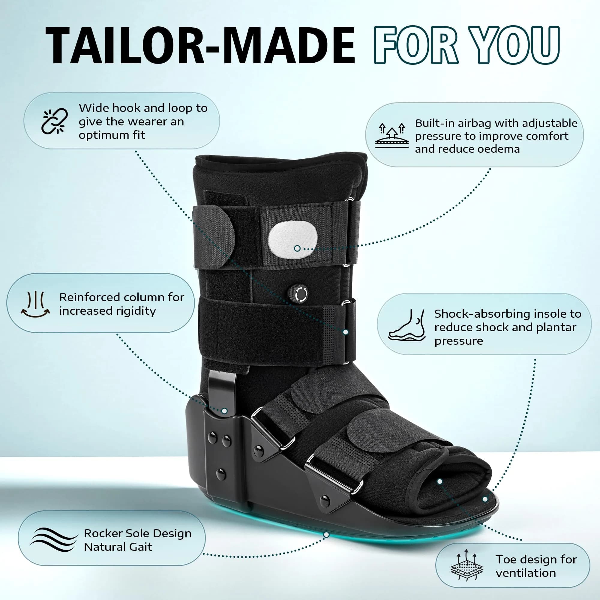Medibot Walking Boot, Fracture Boot for Foot and Ankle | FDA Approved Medical Grade Orthopedic Brace - view 2