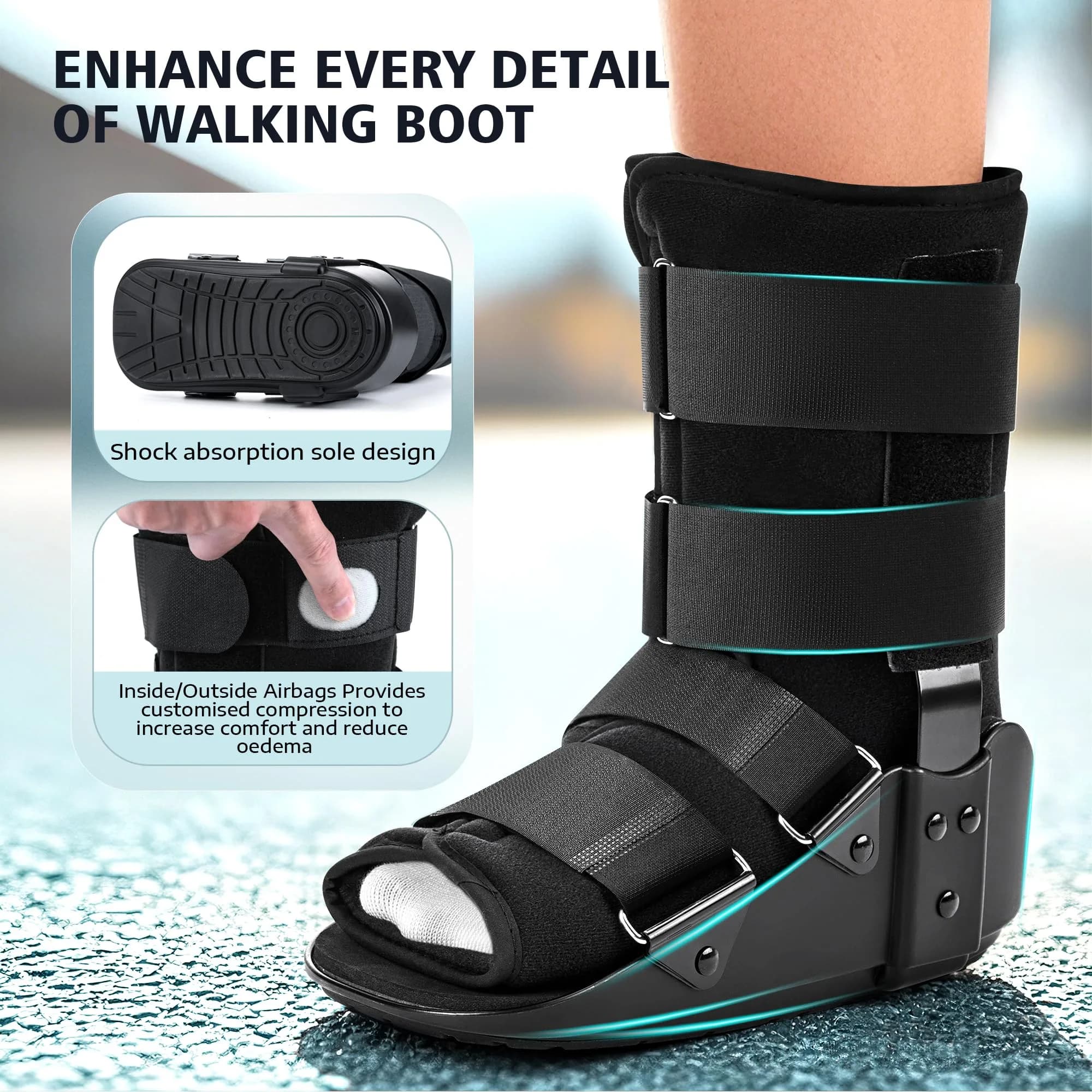 Medibot Walking Boot, Fracture Boot for Foot and Ankle | FDA Approved Medical Grade Orthopedic Brace - view 3