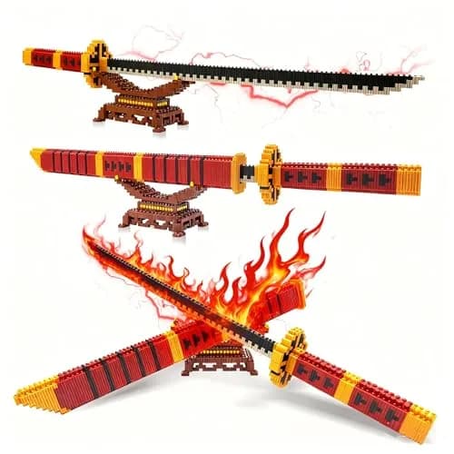 Beego Red Yamato Katana Sword Building Set 1270 Pieces | Educational STEM Toy for Teens & Adults thumbnail 1