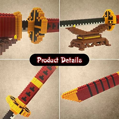 Beego Red Yamato Katana Sword Building Set 1270 Pieces | Educational STEM Toy for Teens & Adults thumbnail 7