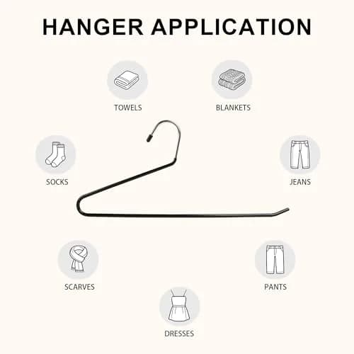 BP4U Metal Pants Hangers with Non-Slip Coating, Black, 36-Pack | Space-Saving & Heavy Duty thumbnail 5