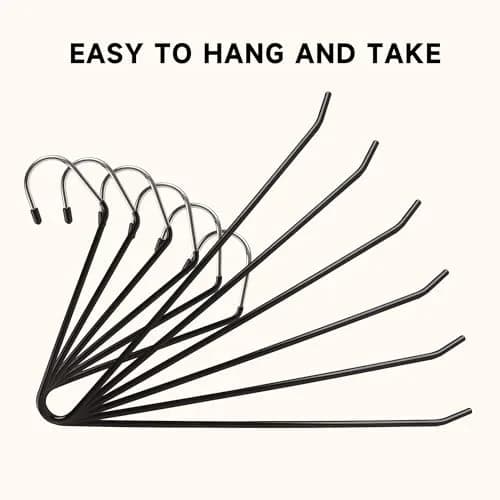 BP4U Metal Pants Hangers with Non-Slip Coating, Black, 36-Pack | Space-Saving & Heavy Duty thumbnail 6