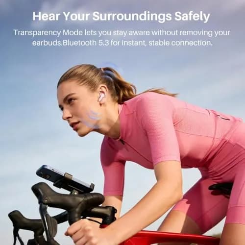 TOZO NC3 Hybrid Active Noise Cancelling Wireless Earbuds | 68H Playtime, IPX8 Waterproof, Bluetooth 5.3, Custom EQ, Clear Calls thumbnail 8