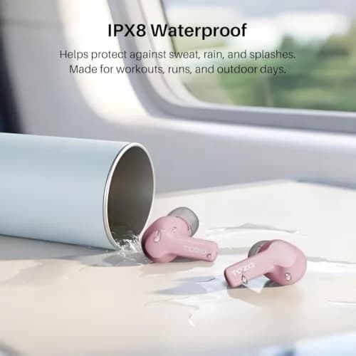 TOZO NC3 Hybrid Active Noise Cancelling Wireless Earbuds | 68H Playtime, IPX8 Waterproof, Bluetooth 5.3, Custom EQ, Clear Calls thumbnail 9