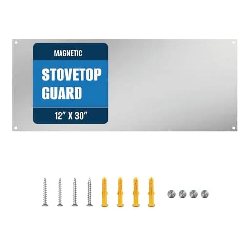 TUTU 30" x 12" Stainless Steel Stove Backsplash | Magnetic Wall Shield for Kitchens thumbnail 1