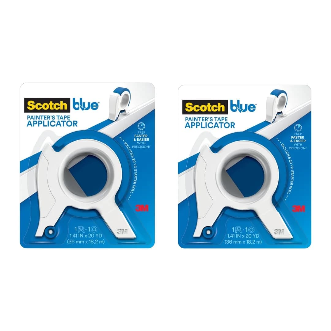 ScotchBlue Painters Tape Applicator with Starter Roll | Applies Tape in One Continuous Strip, 36mm (1.41 in) x 54.8m (20 yd) — Blue