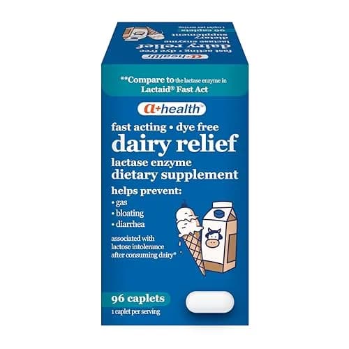 A+Health Dairy Relief Lactase Enzyme 9000 FCC | Fast-Acting Lactose Digestion Aid for Adults & Children 4+ thumbnail 1