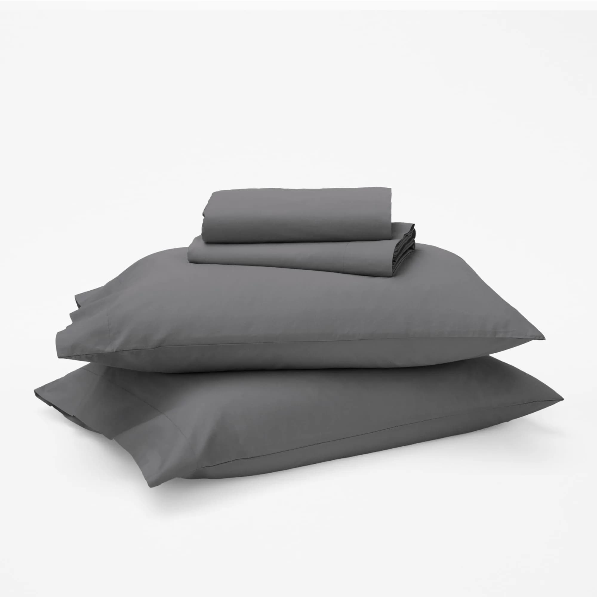 Tuft & Needle Queen Supima Cotton Percale Sheet Set | Breathable & Soft 200TC, Gray Quill — Gray Quill