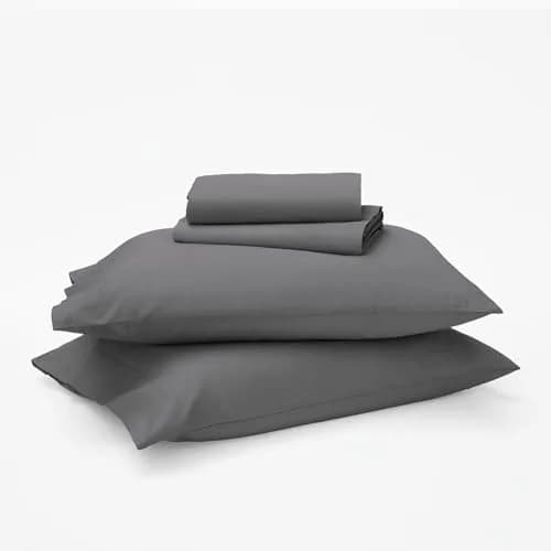 Tuft & Needle Queen Supima Cotton Percale Sheet Set | Breathable & Soft 200TC, Gray Quill thumbnail 1