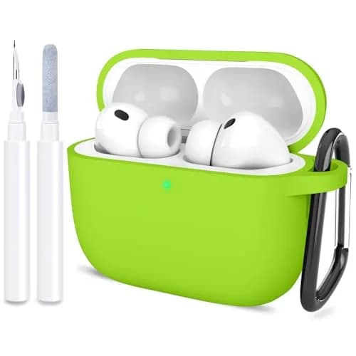 ATUAT Silicone AirPods Pro 3 Case Cover 2025 Light Green | Full 360° Shock & Drop Protection thumbnail 1