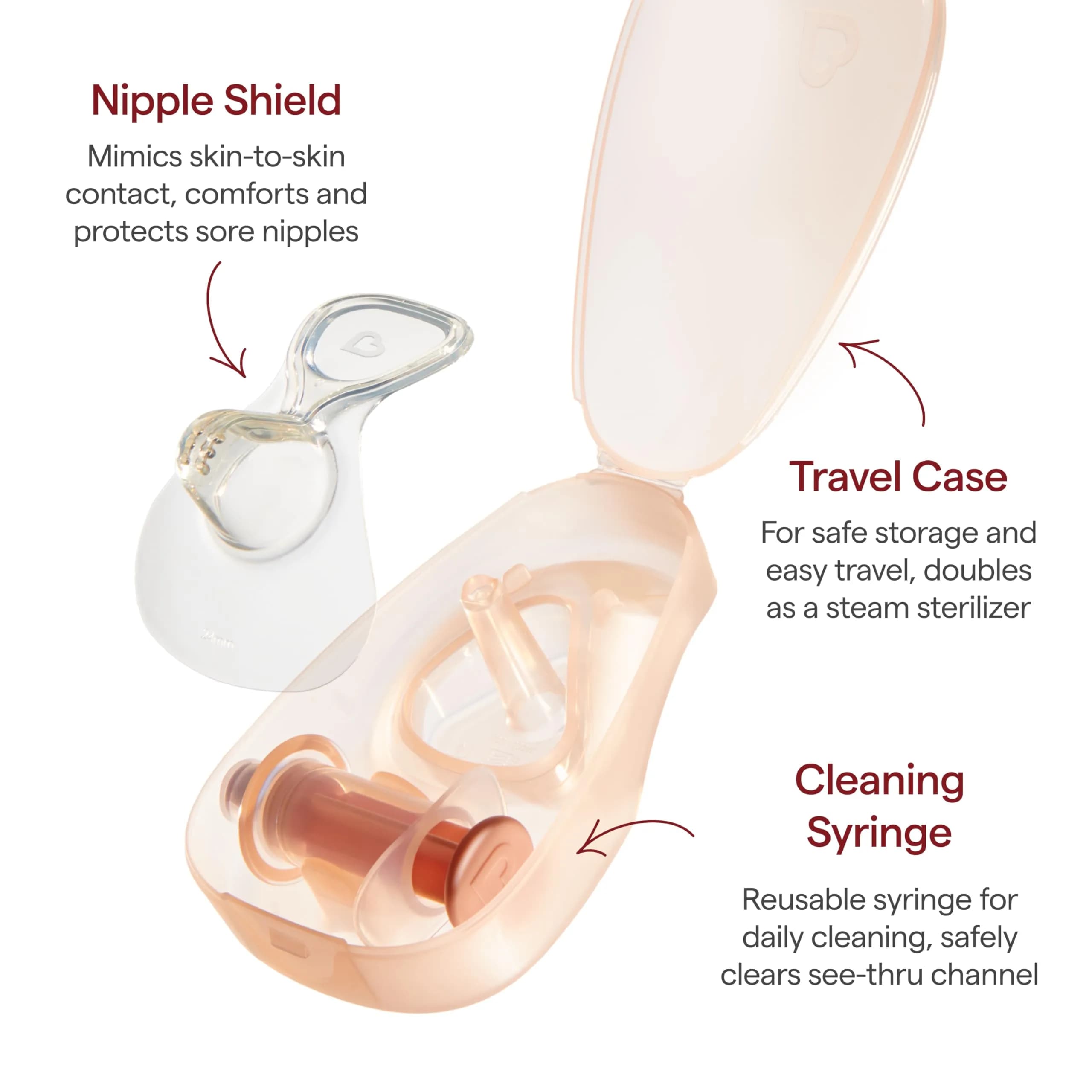 Munchkin Flow Nipple Shield - 28mm Silicone Latch Monitor with Visible Milk Flow Channel for Newborns | Reassurance for New Mothers - view 9
