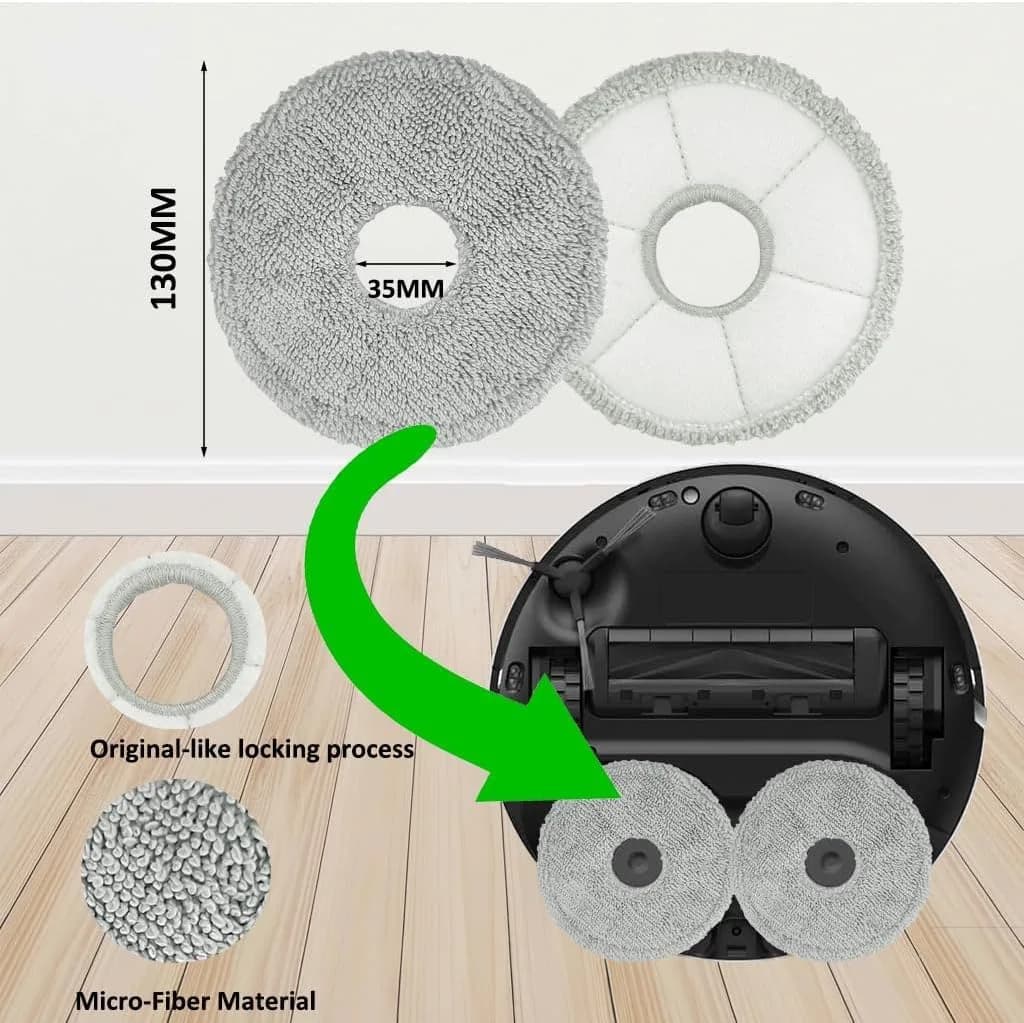JoyBros 15-Piece Replacement Kit for Dreame X40 Ultra & L40 Ultra | Includes Tri-Cut Brush, HEPA Filters, Mop Pads - view 6