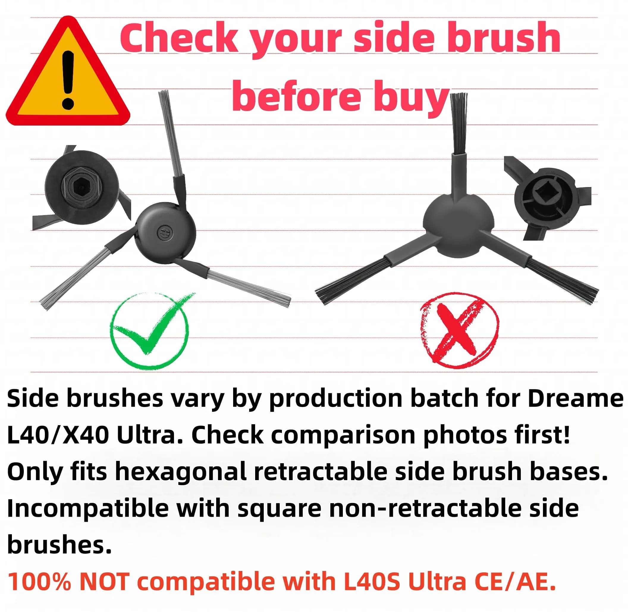 JoyBros 15-Piece Replacement Kit for Dreame X40 Ultra & L40 Ultra | Includes Tri-Cut Brush, HEPA Filters, Mop Pads - view 2