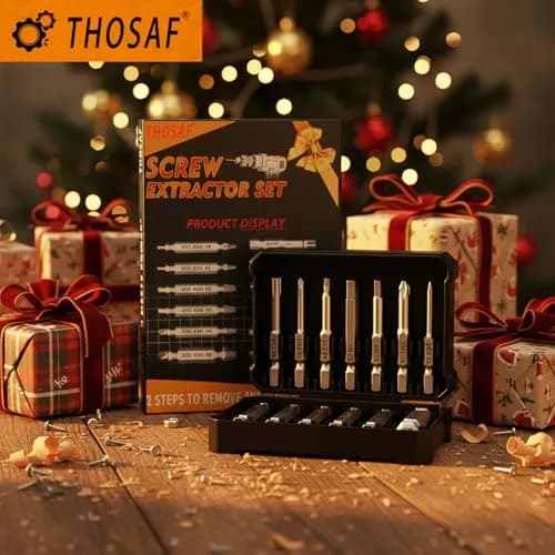 THOSAF Damaged Screw Extractor Set,13 Pcs, High-Speed Steel, Rust Removal, Gift for Men & Adults, 25 units thumbnail 4